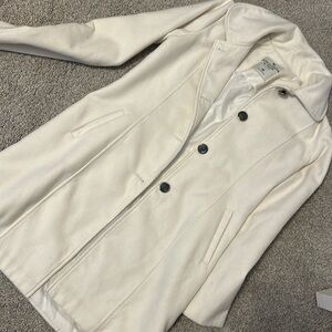 Abercrombie and fitch cream colored peacoat